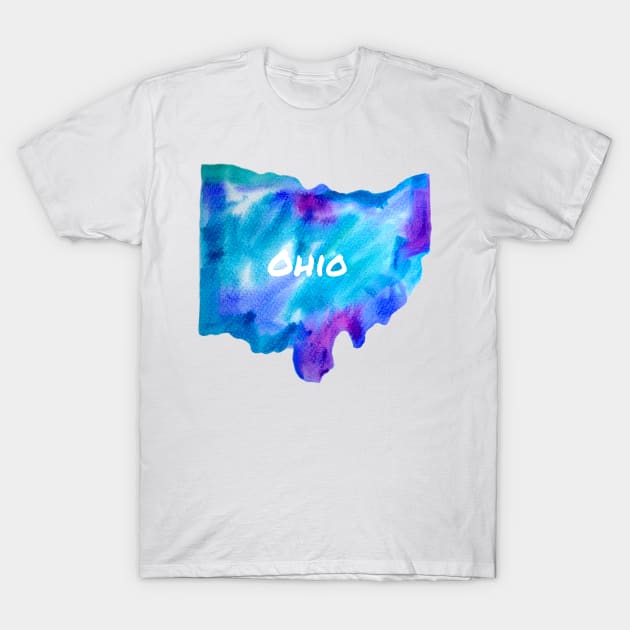 Ohio in Watercolor T-Shirt by julyperson